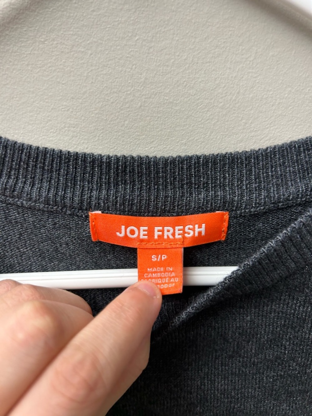 Joe Fresh Women’s Dark Grey Long Sleeve with Ruffle Shoulders - Picture 4 of 5